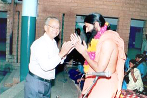 Mr. Basant Kumar Shah, Hony.Secretary with world famous Yoga Guru Baba Ramdev.