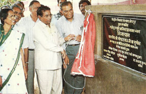 Mr.Shantilal Chaplot ,Speaker of Rajasthan Assembly inaugurating Girls Hostel building.